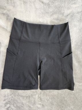 Fabletics Black Purelux High-Rise Side Pocket Bike Shorts